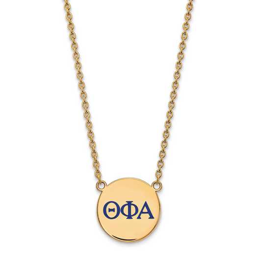 GP028TPA-18: SS w/GP LogoArt Theta Phi Alpha Large Enl Pend w/Necklace