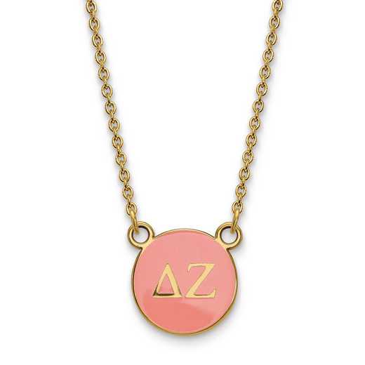 GP029DZ-18: SS w/GP LogoArt Delta Zeta Sm Enl Pend w/Necklace