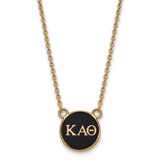 GP029KAT-18: SS w/GP LogoArt Kappa Alpha Theta Sm Enl Pend w/Necklace