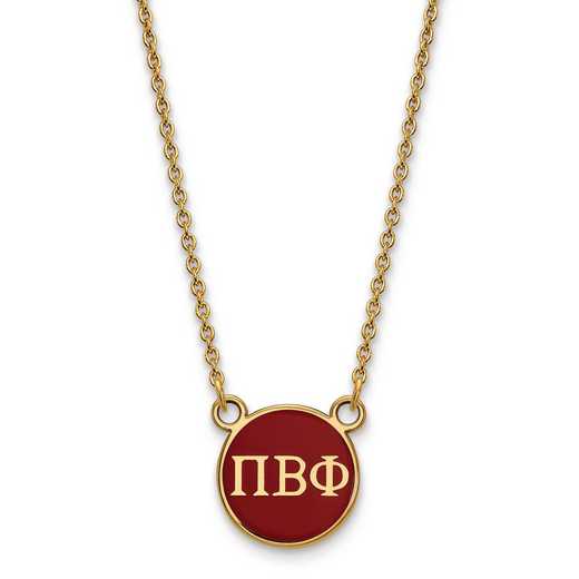 GP029PBP-18: SS w/GP LogoArt Pi Beta Phi Sm Enl Pend w/Necklace