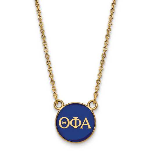 GP029TPA-18: SS w/GP LogoArt Theta Phi Alpha Sm Enl Pend w/Necklace