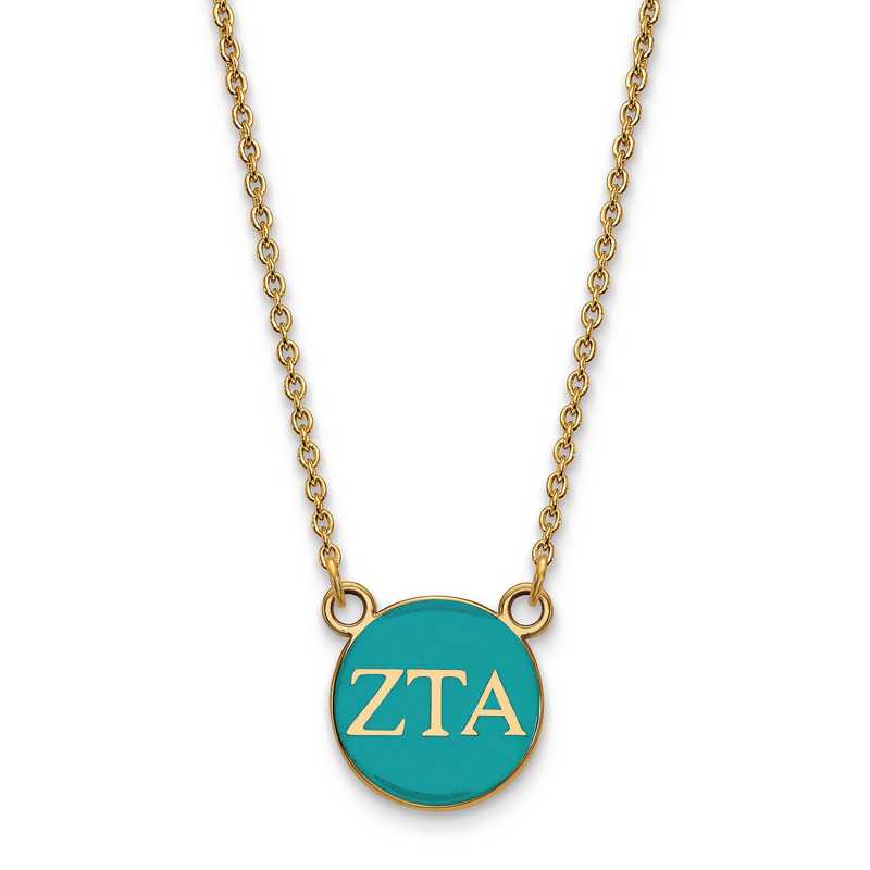 LogoArt Delta Zeta Extra Small Enameled Pendant w/Chain 18 Inch Chain 