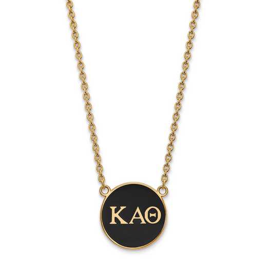 GP030KAT-18: SS w/GP LogoArt Kappa Alpha Theta Large Enl Pend w/Necklace