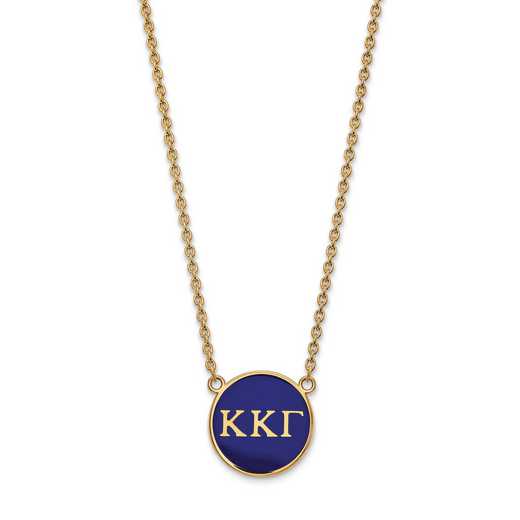 GP030KKG-18: SS w/GP LogoArt Kappa Kappa Gamma Large Enl Pend w/Necklace