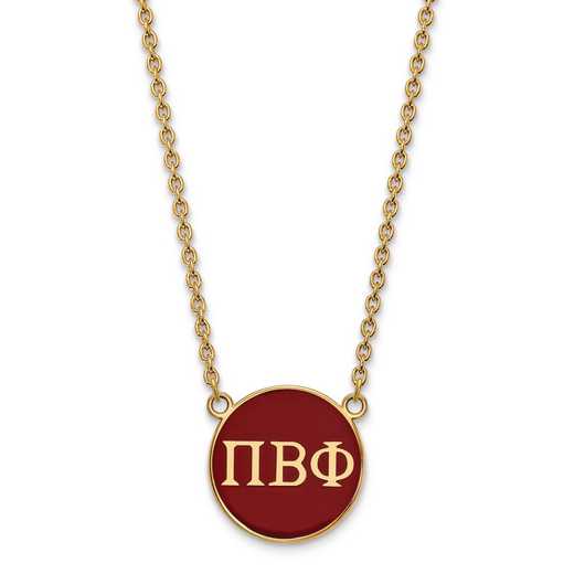 GP030PBP-18: SS w/GP LogoArt Pi Beta Phi Large Enl Pend w/Necklace