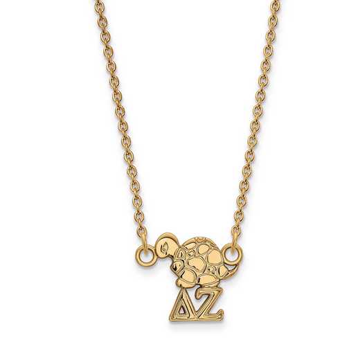 GP039DZ-18: SS w/GP LogoArt Delta Zeta XS Pend w/Necklace