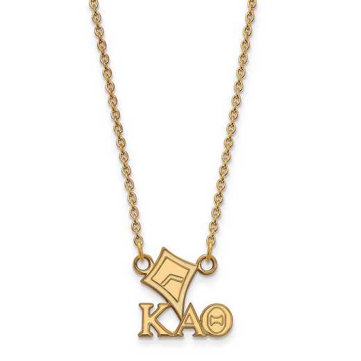 GP039KAT-18: SS w/GP LogoArt Kappa Alpha Theta XS Pend w/Necklace