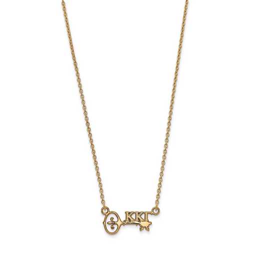 GP039KKG-18: SS w/GP LogoArt Kappa Kappa Gamma XS Pend w/Necklace