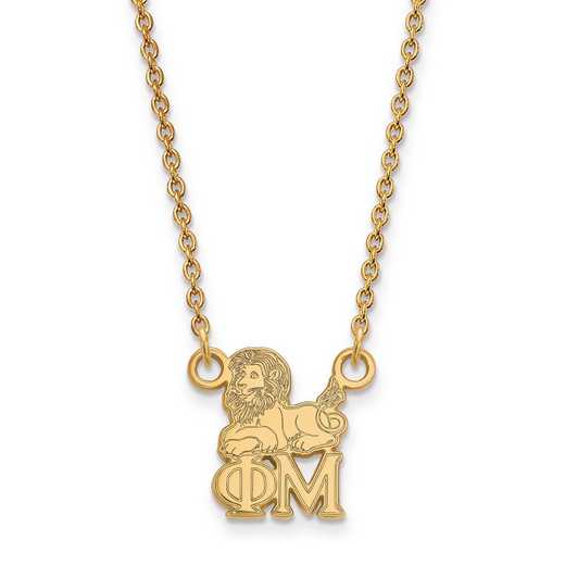 GP039PHM-18: SS w/GP LogoArt Phi Mu XS Pend w/Necklace