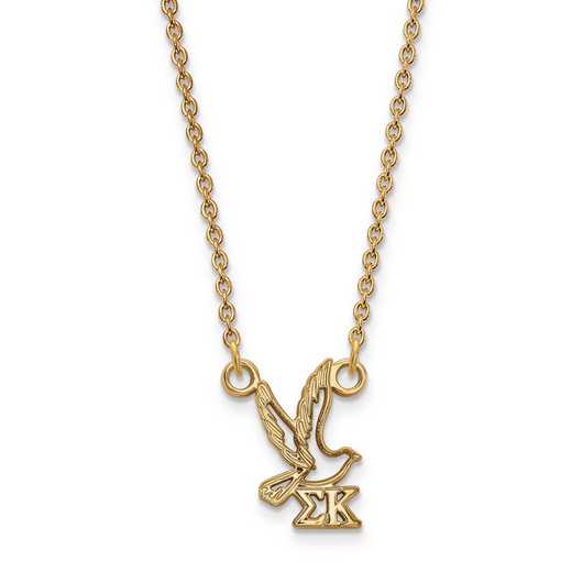 GP039SKP-18: SS w/GP LogoArt Sigma Kappa XS Pend w/Necklace