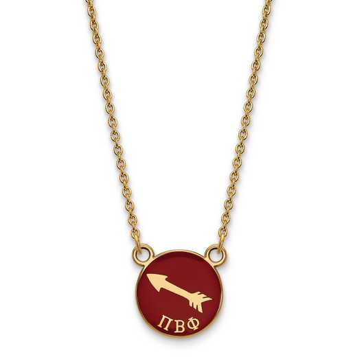 GP042PBP-18: SS w/GP LogoArt Pi Beta Phi Sm Enl Pend w/Necklace