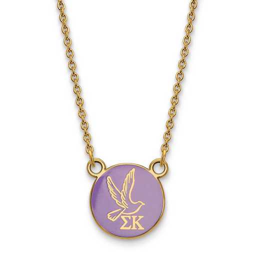 GP042SKP-18: SS w/GP LogoArt Sigma Kappa Sm Enl Pend w/Necklace