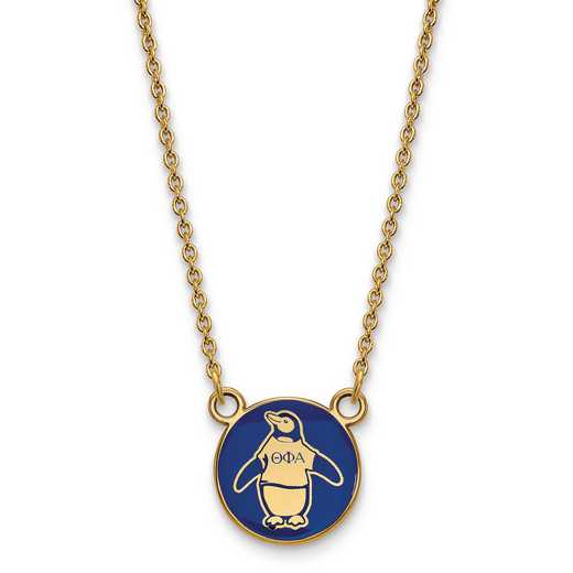 GP042TPA-18: SS w/GP LogoArt Theta Phi Alpha Sm Enl Pend w/Necklace