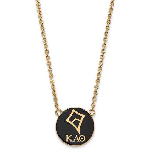 GP043KAT-18: SS w/GP LogoArt Kappa Alpha Theta Large Enl Pend w/Necklace