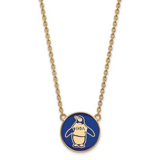 GP043TPA-18: SS w/GP LogoArt Theta Phi Alpha Large Enl Pend w/Necklace