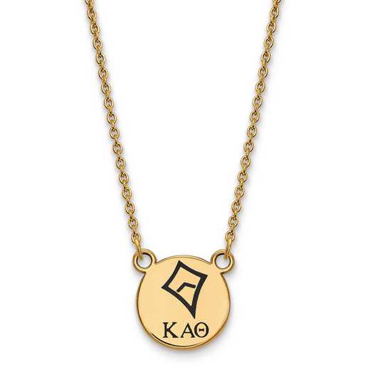 GP044KAT-18: SS w/GP LogoArt Kappa Alpha Theta Sm Enl Pend w/Necklace