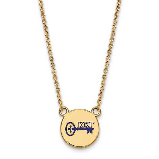 GP044KKG-18: SS w/GP LogoArt Kappa Kappa Gamma Sm Enl Pend w/Necklace