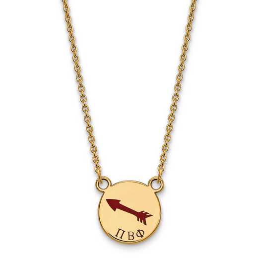 GP044PBP-18: SS w/GP LogoArt Pi Beta Phi Sm Enl Pend w/Necklace