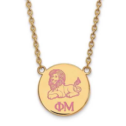 GP045PHM-18: SS w/GP LogoArt Phi Mu Small Enl Pend w/Necklace