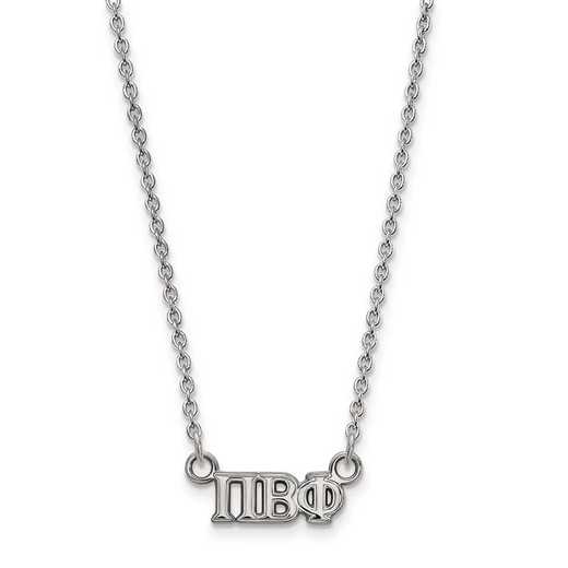 SS006PBP-18: SS LogoArt Pi Beta Phi XS Pend w/Necklace