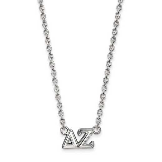 SS007DZ-18: SS LogoArt Delta Zeta Medium Pend w/Necklace