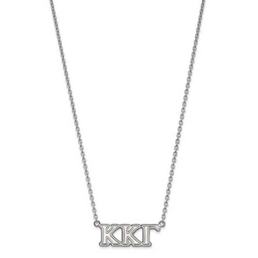 SS007KKG-18: SS LogoArt Kappa Kappa Gamma Medium Pend w/Necklace