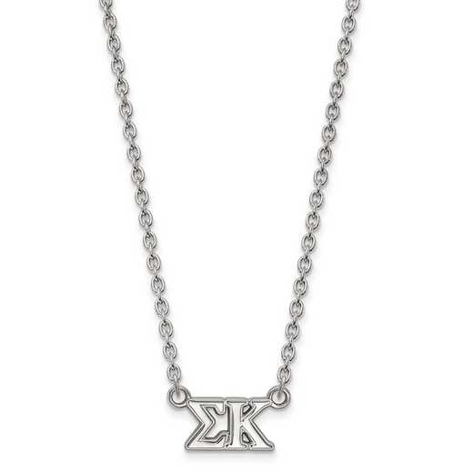 SS007SKP-18: SS LogoArt Sigma Kappa Medium Pend w/Necklace