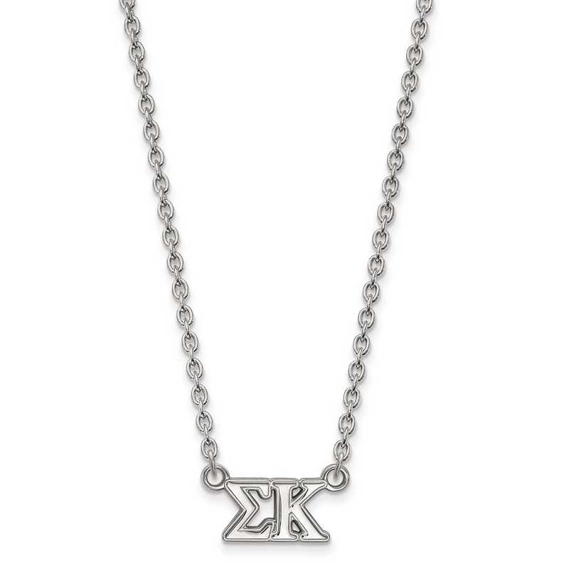 SS007SKP-18: SS LogoArt Sigma Kappa Medium Pend w/Necklace