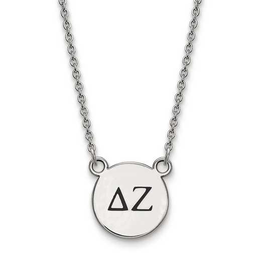 SS016DZ-18: SS LogoArt Delta Zeta Sm Enl Pend w/Necklace