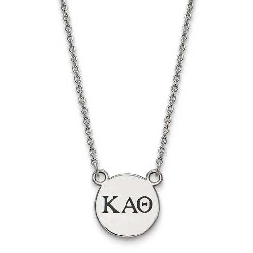 SS016KAT-18: SS LogoArt Kappa Alpha Theta Sm Enl Pend w/Necklace