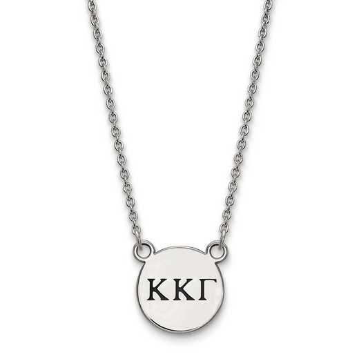 SS016KKG-18: SS LogoArt Kappa Kappa Gamma Sm Enl Pend w/Necklace