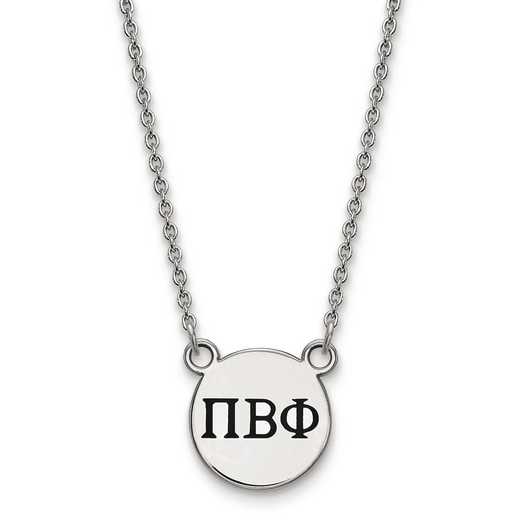 SS016PBP-18: SS LogoArt Pi Beta Phi Sm Enl Pend w/Necklace