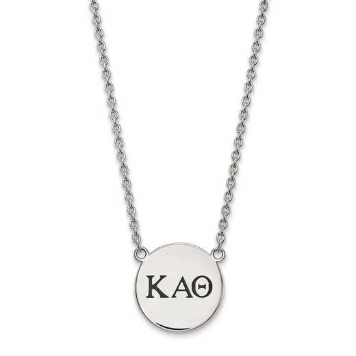 SS017KAT-18: SS LogoArt Kappa Alpha Theta Large Enl Pend w/Necklace