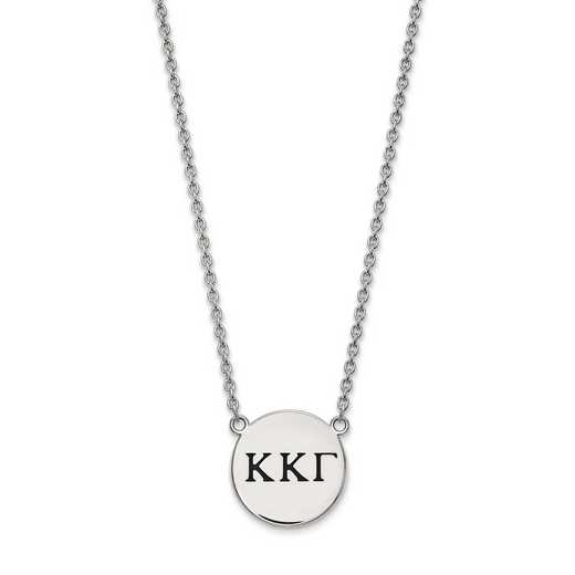 SS017KKG-18: SS LogoArt Kappa Kappa Gamma Large Enl Pend w/Necklace