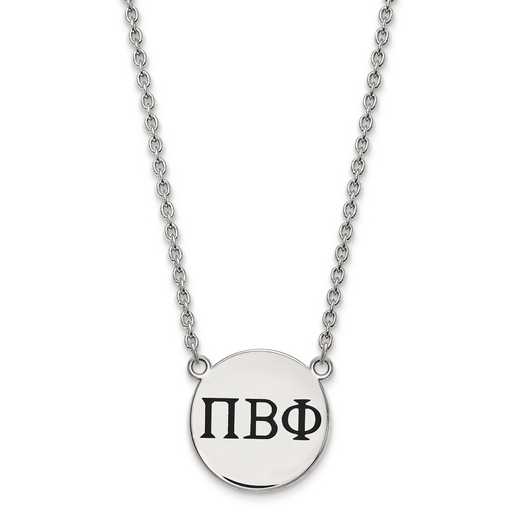 SS017PBP-18: SS LogoArt Pi Beta Phi Large Enl Pend w/Necklace