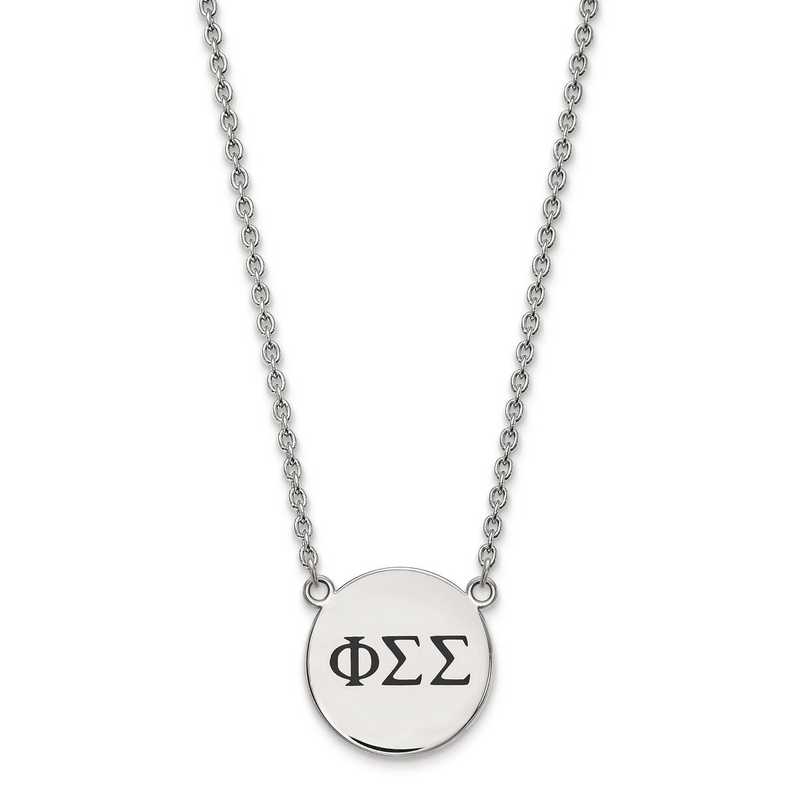 SS017PSS-18: SS LogoArt Phi Sigma Sigma Large Enl Pend w/Necklace