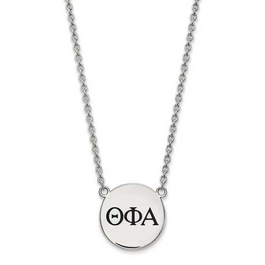 SS017TPA-18: SS LogoArt Theta Phi Alpha Large Enl Pend w/Necklace