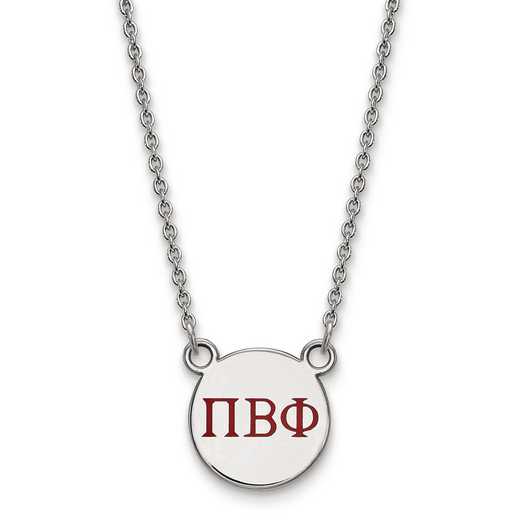 SS027PBP-18: SS LogoArt Pi Beta Phi Sm Enl Pend w/Necklace