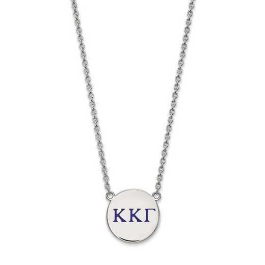 SS028KKG-18: SS LogoArt Kappa Kappa Gamma Large Enl Pend w/Necklace