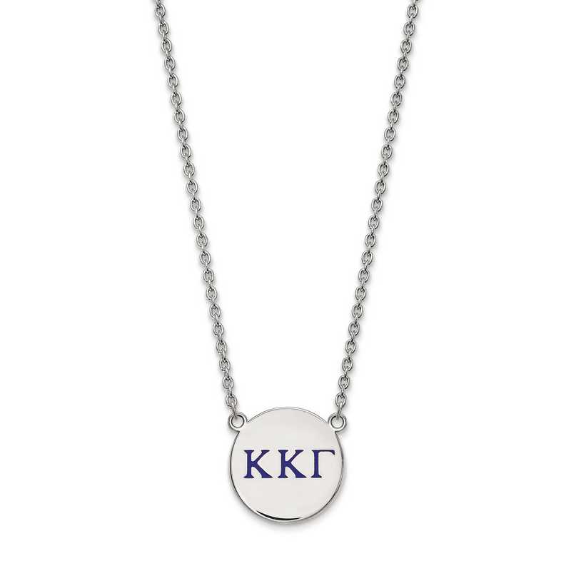 SS028KKG-18: SS LogoArt Kappa Kappa Gamma Large Enl Pend w/Necklace