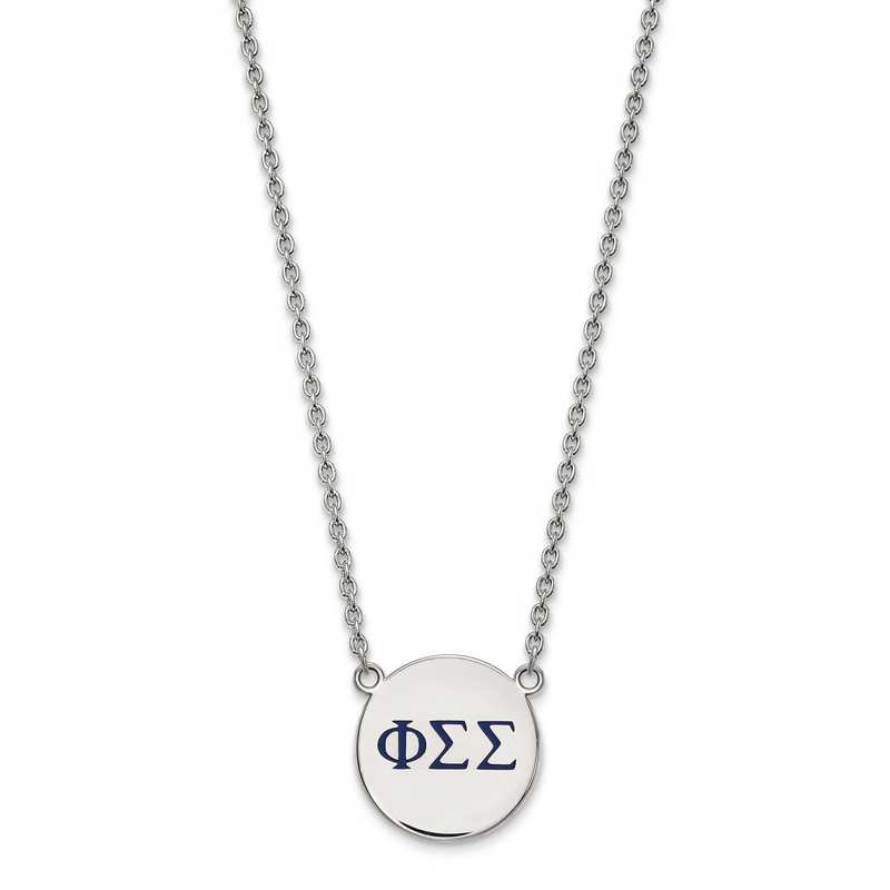 SS028PSS-18: SS LogoArt Phi Sigma Sigma Large Enl Pend w/Necklace