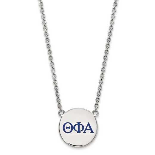 SS028TPA-18: SS LogoArt Theta Phi Alpha Large Enl Pend w/Necklace