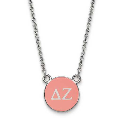 SS029DZ-18: SS LogoArt Delta Zeta Sm Enl Pend w/Necklace