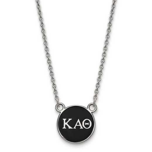 SS029KAT-18: SS LogoArt Kappa Alpha Theta Sm Enl Pend w/Necklace