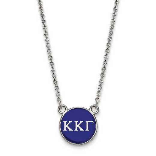 SS029KKG-18: SS LogoArt Kappa Kappa Gamma Sm Enl Pend w/Necklace