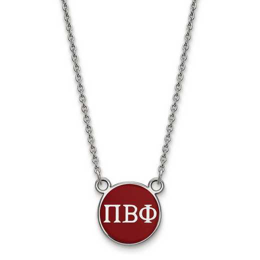 SS029PBP-18: SS LogoArt Pi Beta Phi Sm Enl Pend w/Necklace