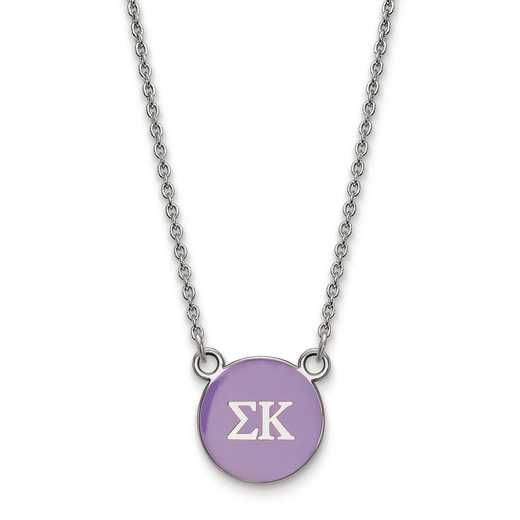 SS029SKP-18: SS LogoArt Sigma Kappa Sm Enl Pend w/Necklace