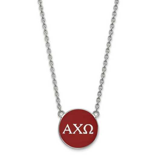 SS030ACO-18: SS LogoArt Alpha Chi Omega Large Enl Pend w/Necklace