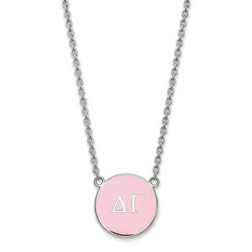 SS030DG-18: SS LogoArt Delta Gamma Large Enl Pend w/Necklace