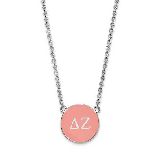 SS030DZ-18: SS LogoArt Delta Zeta Large Enl Pend w/Necklace